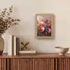 Klaprozen - Roze - Bloemen - Botanisch - Kunst Light Box met kabel (Tafellamp) klein -sfeer2