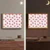 Aardbeien - Rood - Roze - Patroon Light Box met batterij (Wandlamp) middel 907 -sfeer3