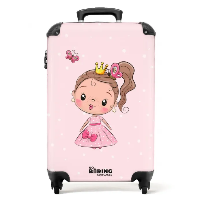 Prinsesje roze NBS - Handbagage koffer - Unisex middel -productfoto_recht