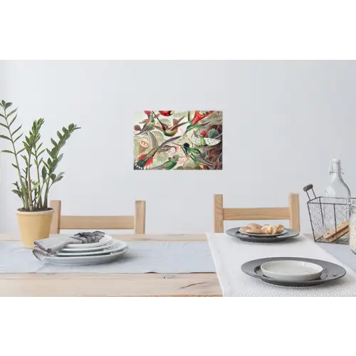 Kolibrie - Tuindecoratie - Vintage - Ernst Haeckel - Tuinposter Muursticker klein -eettafel