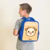 Kawai - Koe - Bruin Kinderrugzak - Blauw middel -sfeer2