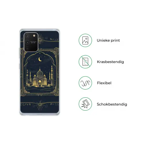 Moskee - Islam - Goud - Ramadan - Islamitische Telefoonhoesje Samsung Galaxy S10 Lite klein -specsS10Lite