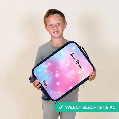 Sterren - Roze - Blauw Kinderkoffer - Zwart klein -sfeer4_NL