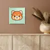 Rode panda - Groen - Cartoon plexiglas 5mm klein -sfeer5