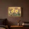 Bloemen - Geel - Wazig Light Box met batterij (Wandlamp) middel -sfeer4