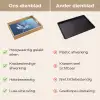 Blauw - Bloem - Glazen - Sierlijk Dienblad Rechthoek middel -USP_VergelijkingNL