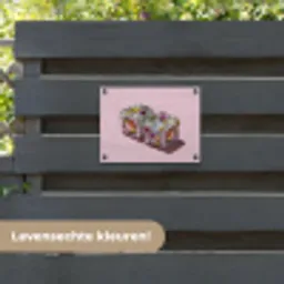 Sushi - Rolletjes - Steentjes - Kleurrijk tuinposter los doek klein -sfeer3