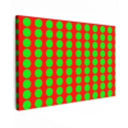 Stippen - Patroon - Groen Tuinposter op houten frame 2 cm dik klein 845 -3d