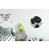 Vrouw - Groen - Hoed Wandcirkel aluminium klein -kinderkamer