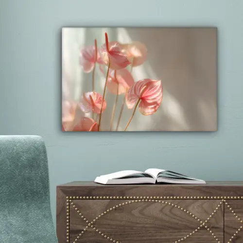Bloemen - Stelen - Roze - Schaduw canvas 2cm klein -sfeer4