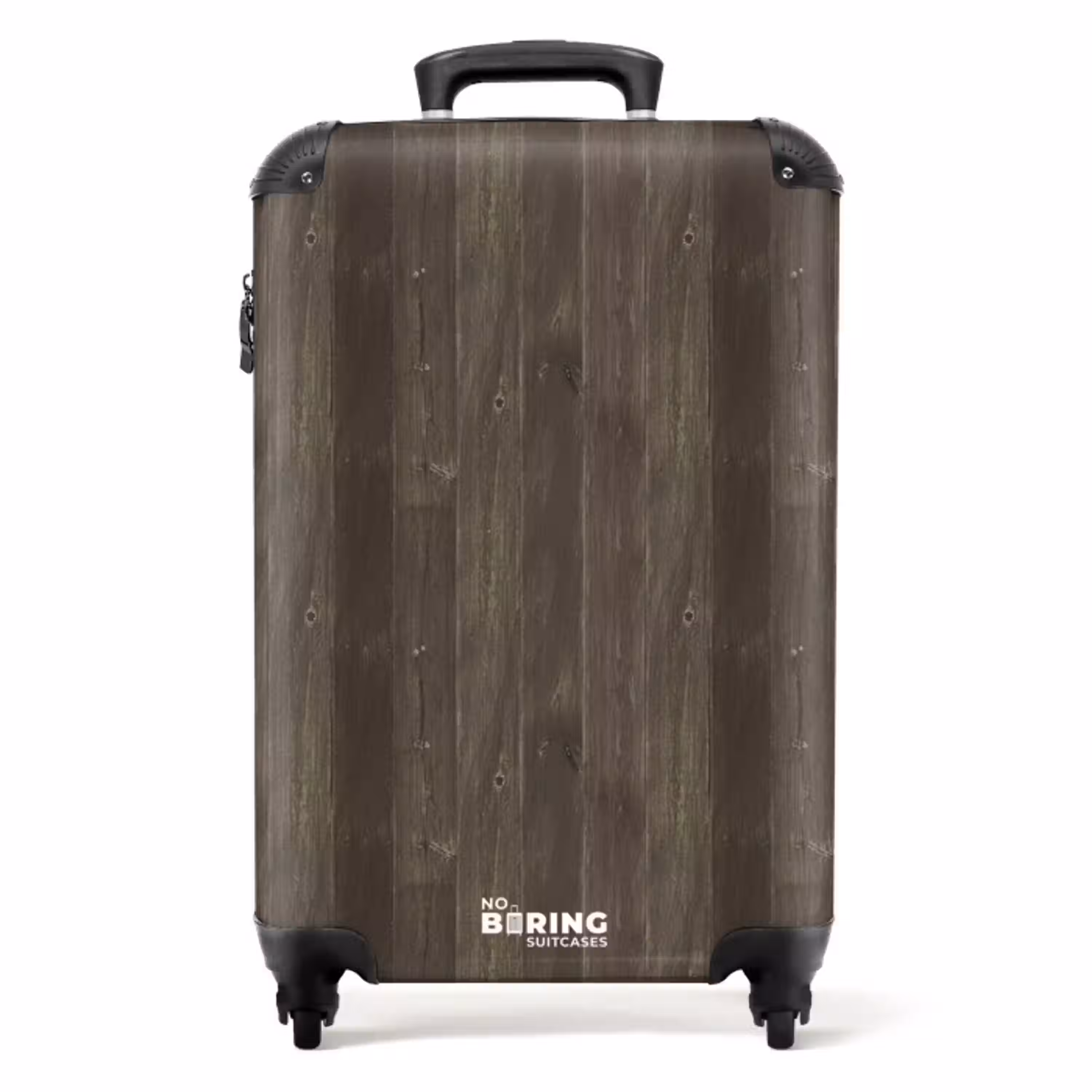 Verweerd hout in groene tint met verticale structuur NBS - Handbagage koffer - Volwassenen Unisex middel -productfoto_recht