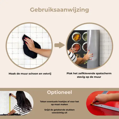 Kruiden Mozaïek keuken achterwand spatscherm klein -gebruiksaanwijzing_NL