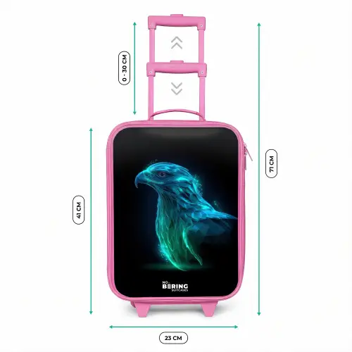 Digitale adelaar in profiel Kinderkoffer - Roze klein -productfoto_formaten