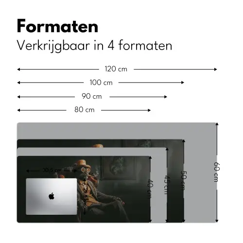 Kat - Pak - Oranje - Sigaar Muismat XXL klein -sfeer5