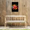 Peper - Graffiti - Verf - Abstract - Modern - Kleurrijk Tuinposter op houten frame 2 cm dik klein -sfeer4