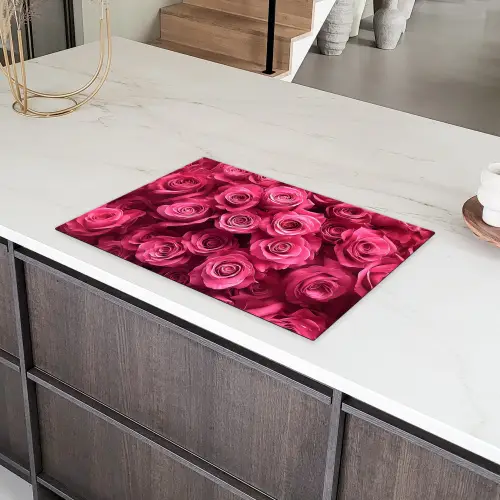 Rozen - Pink - Bloem Inductie beschermer vinyl 3mm klein -sfeer8