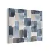 Patroon - Blauw - Vierkanten PET vilt klein -3d