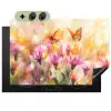Vlinders - Oranje - Bloemen Inductie beschemer met haakjes klein -3d