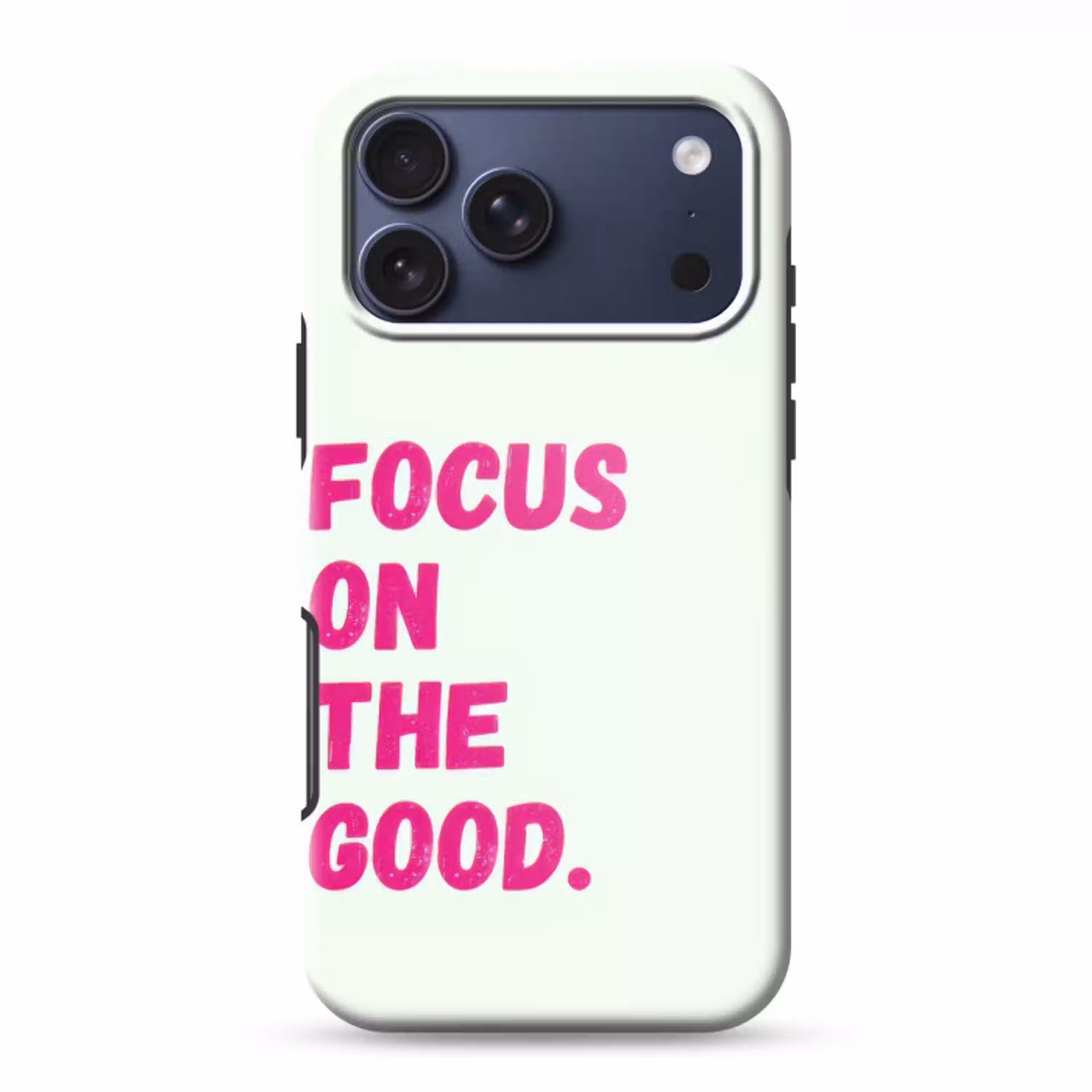 Focus on the good - Beige - Roze Toughcase MagSafe Apple iPhone 17 Pro Max klein -3d