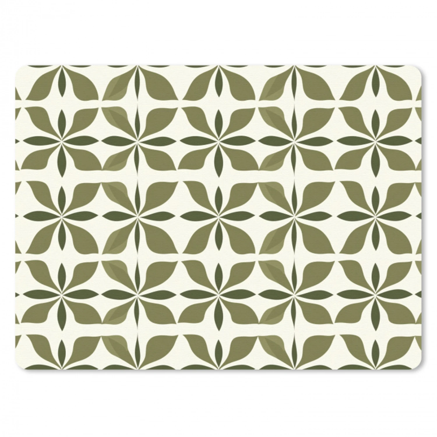 Botanisch - Retro - Groen muismat rubber klein 262 -3d