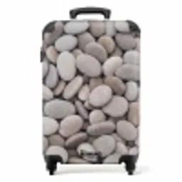 Kiezels - Stenen - Grijs NBS - Handbagage koffer - Volwassenen Unisex middel -productfoto_recht
