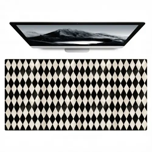 Klassiek - Patroon - Zwart Muismat XXL klein 681 -zzz3d