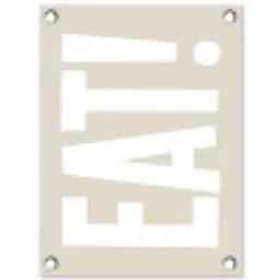 Eten - Decoratie - Beige - Wit tuinposter los doek klein -3d
