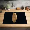 Bladeren - Zwart - Goud - Luxe - Natuur Inductie beschermer vinyl 3mm klein -sfeer5