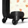 Schelpen patroon oranje NBS - Handbagage koffer - Kinderen Unisex middel -wiel