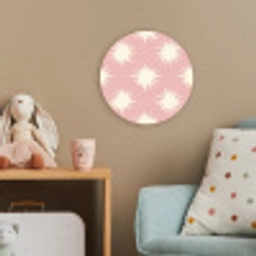 Zonnen - Patroon - Roze Wandcirkel kunststof plaat 5mm dik klein 188 -tsfeer1_kind