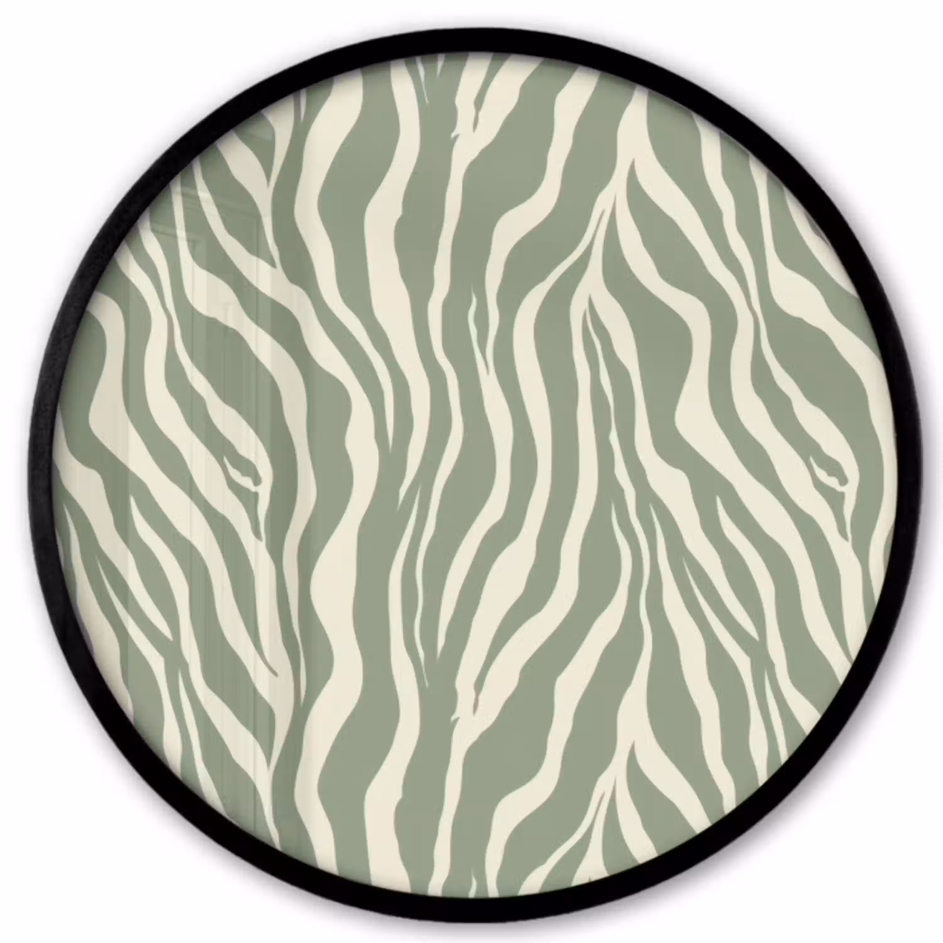 Zebra - Motief - Groen Fotolijst rond zonder passe partout klein 856 -3d
