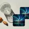 Noorderlicht - Kleurrijk - Bergmeer onderzetter kurk middel -sfeer4