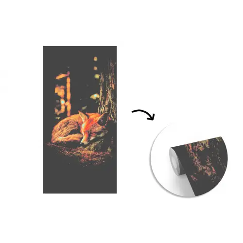 Vos - Bos - Slapen fotobehang vinyl groot -3d