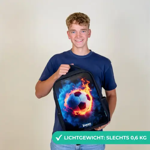 Voetbal in vuur en ijs Rugzak - Zwart middel -sfeer7_NL