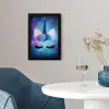 Eenhoorn - Sterren - Magisch - Blauw fotolijst zwart zonder passe partout klein -sfeer4