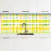 Geel - Patroon - Zomer keuken achterwand 2 middel 871 -3d