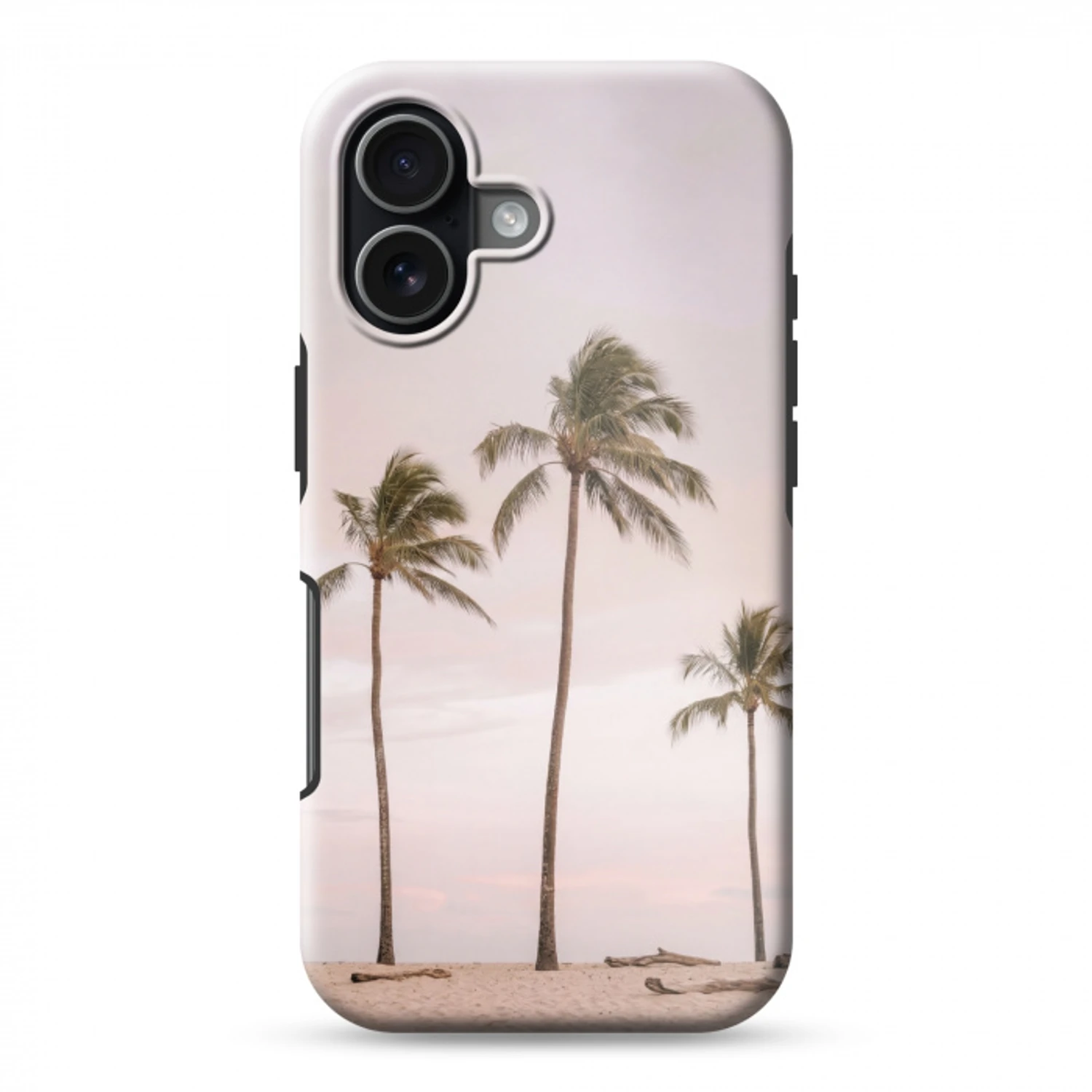 Palmbomen - Zonsondergang - Roze Toughcase MagSafe Apple iPhone 17 klein -3d