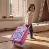 Illustratie van wolken, regenbogen en bloemen Kinderkoffer - Roze klein -sfeer1