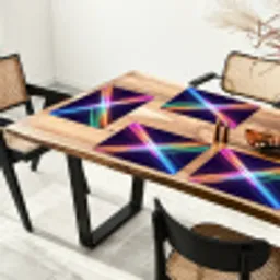 Kruisen - Lasterstralen - Neon Placemat vinyl groot -zzsfeer4_Kitchenyeah-website