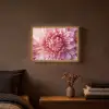 Dahlia - Bloem - Close up - Roze Light Box met batterij (Wandlamp) middel -sfeer4
