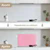 Roze - Patroon - Lijnen keuken achterwand spatscherm klein 900 -voor_na_FR