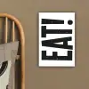 Decoratie - Eten - Zwart - Wit canvas 2cm klein -sfeer3