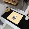 Panda - Beige - Minimalistisch Inductie beschemer met haakjes middel -sfeer1