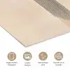 Grafisch gebogen motief - Beige poster papier klein -closeup_NL