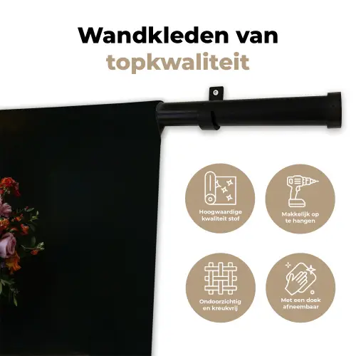 Groot - Bloemen - Vaas - Boeket Wandkleed katoen klein -sfeer2