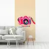 Camera - Memories - Roze - Geschilderd fotobehang vinyl groot -woonkamer