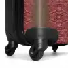 Roodbruin slangenhuid met symmetrische schubstructuur NBS - Handbagage koffer - Kinderen Unisex middel -wiel