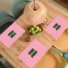 Yes fun - Groen - Roze - Stippen Placemat vinyl groot -zzsfeer5_Kitchenyeah-website
