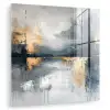 Kunst - Grijs - Goud - Abstract plexiglas 5mm klein -zzzproduct_nieuw