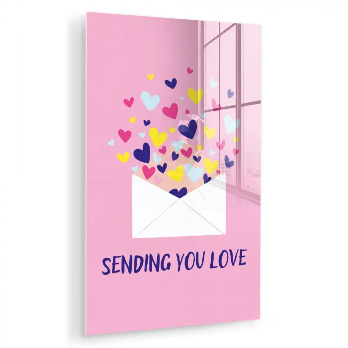 Envelop - Love - Hartjes - Valentijn plexiglas 5mm klein -zzzproduct_nieuw